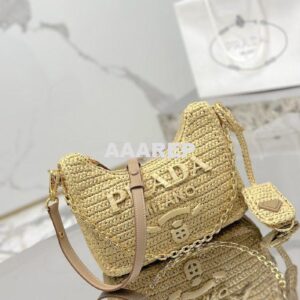 Replica Prada Re-Edition Crochet Mini-bag Raffia 1BC204