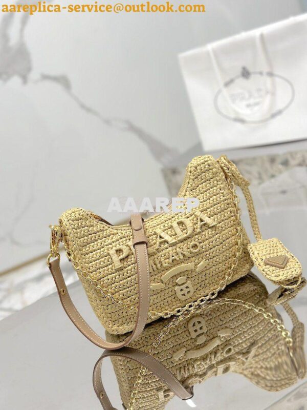 Replica Prada Re-Edition Crochet Mini-bag Raffia 1BC204 3