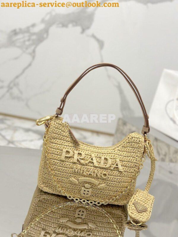 Replica Prada Re-Edition Crochet Mini-bag Raffia 1BC204 4