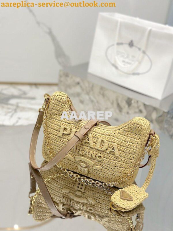 Replica Prada Re-Edition Crochet Mini-bag Raffia 1BC204 5