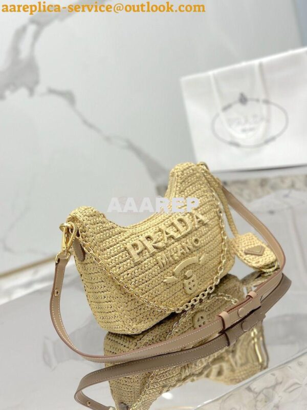 Replica Prada Re-Edition Crochet Mini-bag Raffia 1BC204 6