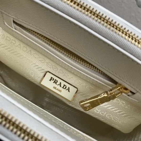 Replica Prada 1BA906 Prada Galleria Saffiano leather mini-bag White 10