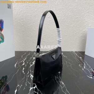 Replica Prada 1BC155 Saffiano leather mini bag Black 2