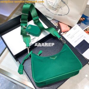 Replica Prada Re-Edition Nylon Multi-Pochette Bag 1BH204 Green 2