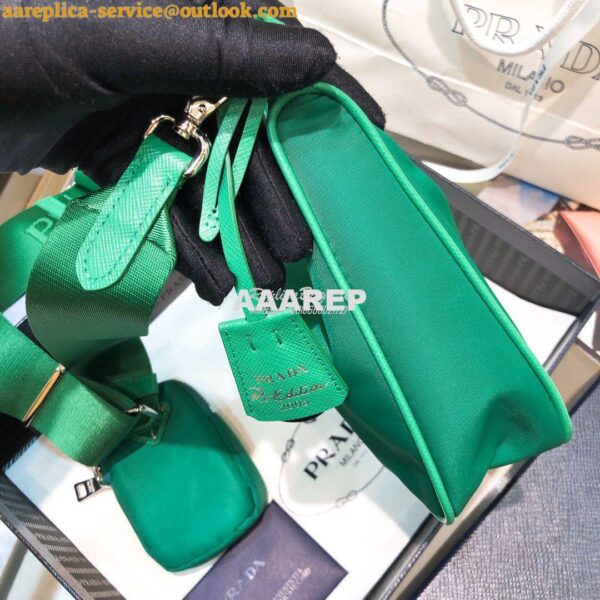 Replica Prada Re-Edition Nylon Multi-Pochette Bag 1BH204 Green 8