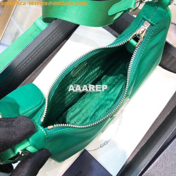 Replica Prada Re-Edition Nylon Multi-Pochette Bag 1BH204 Green 11