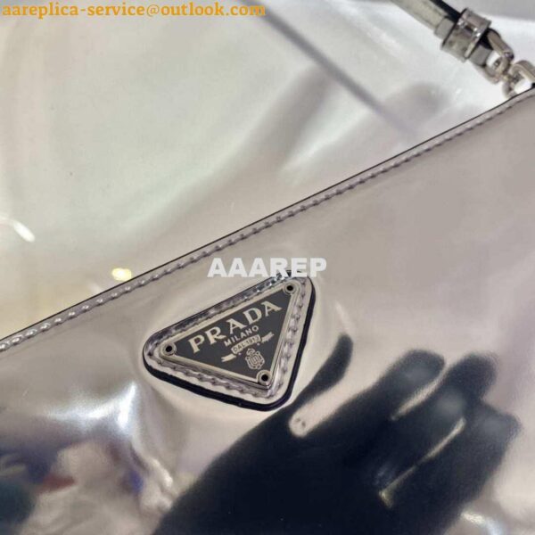 Replica Prada 1BC155 Saffiano leather mini bag Blingbing Silver 8