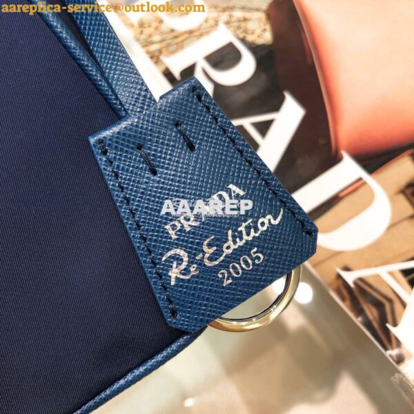 Replica Prada Re-Edition Nylon Multi-Pochette Bag 1BH204 Navy Blue 11