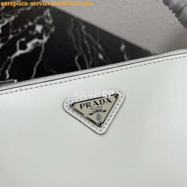 Replica Prada 1BC155 Saffiano leather mini bag White 5