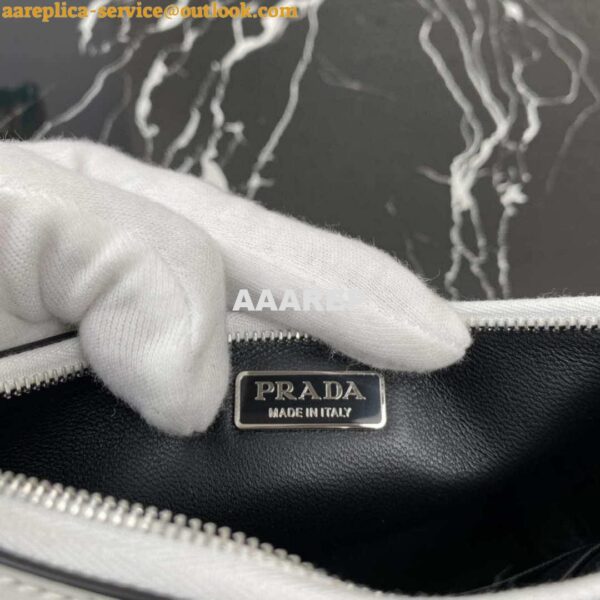 Replica Prada 1BC155 Saffiano leather mini bag White 9