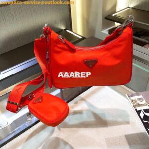 Replica Prada Re-Edition Nylon Multi-Pochette Bag 1BH204 Orange 2