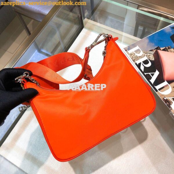 Replica Prada Re-Edition Nylon Multi-Pochette Bag 1BH204 Orange 8