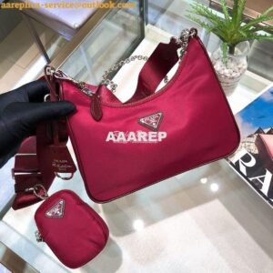 Replica Prada Re-Edition Nylon Multi-Pochette Bag 1BH204 Wine