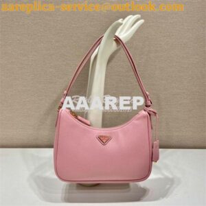 Replica Prada Re-Edition Pink Saffiano leather mini-bag with adjustabl