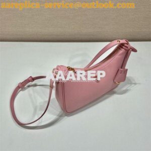 Replica Prada Re-Edition Pink Saffiano leather mini-bag with adjustabl 2