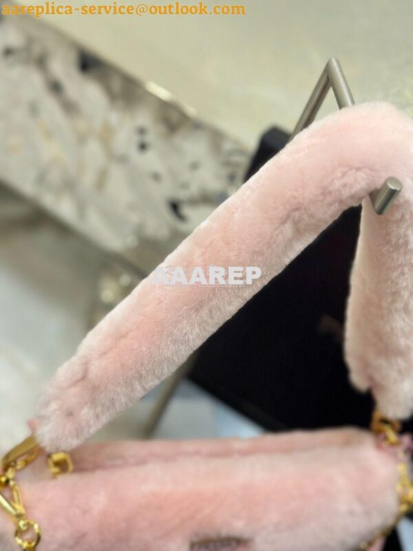 Replica Prada Re-edition Shearling Mini-bag 1BC543 Orchid Pink 10