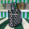 Replica Prada 1BA355 Symbole Jacquard Fabric Micro Bag Black White