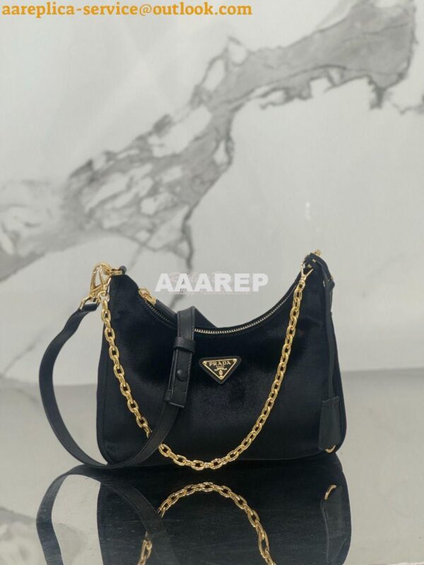 Replica Prada Re-Edition velvet mini-bag 1BC204 4