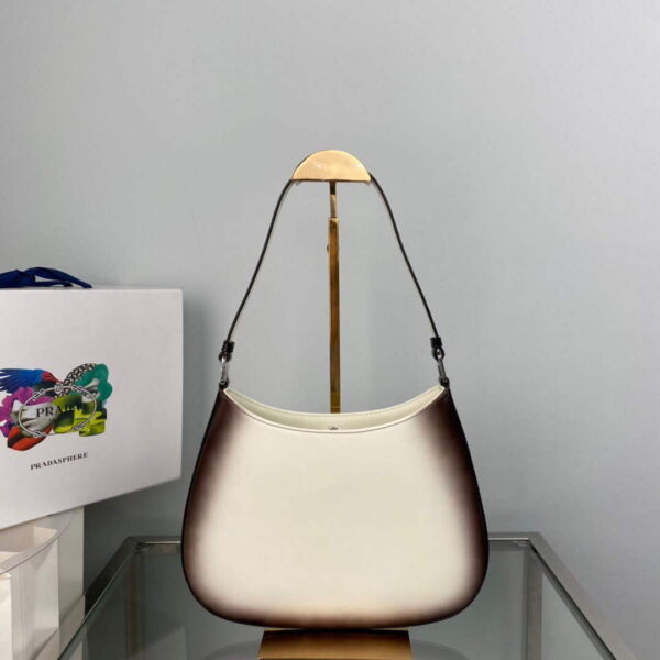 Replica Prada 1BC499 Cleo brushed Gradient leather shoulder bag Beige 3