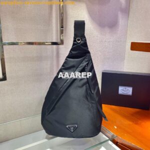 Replica Prada Re-nylon And Leather Backpack 2VZ092 Black