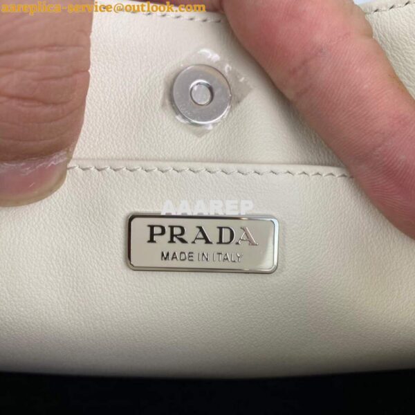 Replica Prada 1BC499 Cleo brushed Gradient leather shoulder bag Beige 10