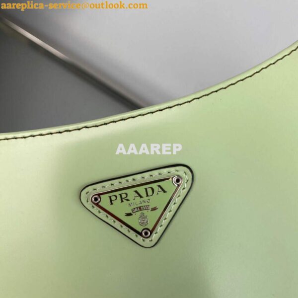 Replica Prada 1BC499 Cleo brushed Gradient leather shoulder bag Green 7