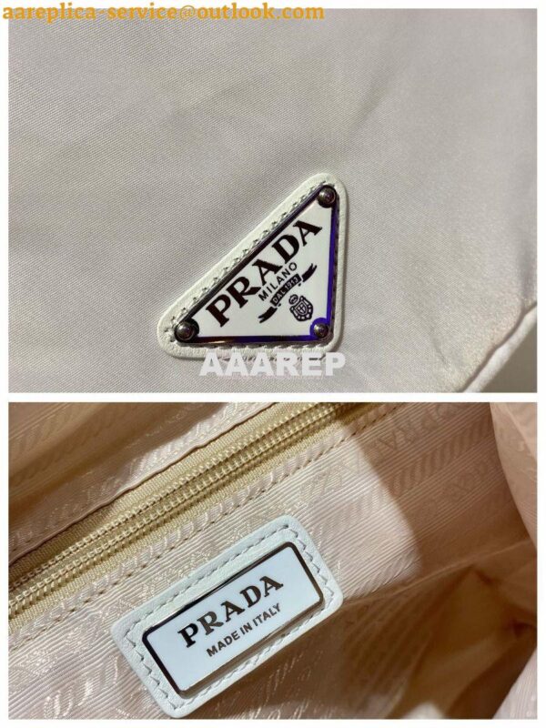 Replica Prada Re-nylon And Leather Backpack 2VZ092 White 9