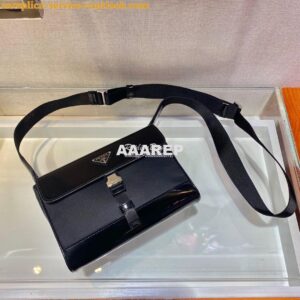 Replica Prada Re-Nylon And Leather Shoulder Bag 2VD044