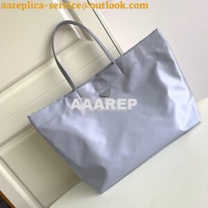 Replica Prada Re-nylon And Saffiano Leather Tote Bag 1BG107 Cornflower 2