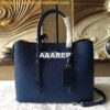 Replica Prada Re-Nylon with Glossy Leather Shoulder Bag 1BC214