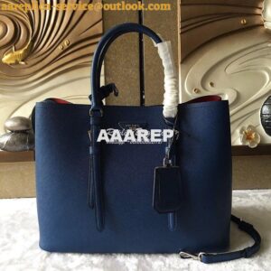 Replica Prada Saffiano Cuir Leather Tote Bag BN2820 Blue