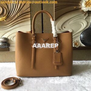 Replica Prada Saffiano Cuir Leather Tote Bag BN2820 Cameo