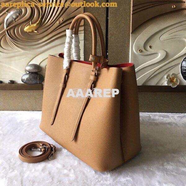 Replica Prada Saffiano Cuir Leather Tote Bag BN2820 Cameo 6