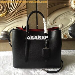 Replica Prada Saffiano Cuir Leather Tote Bag BN2820 Noir