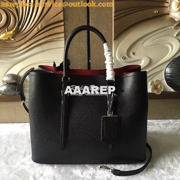 Replica Prada Saffiano Cuir Leather Tote Bag BN2820 Noir 3