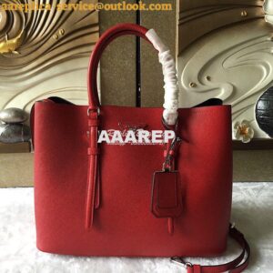 Replica Prada Saffiano Cuir Leather Tote Bag BN2820 Red