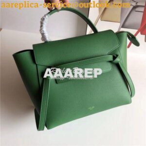 Replica Celine Belt Bag In Green Grained Calfskin 2 sizes 2