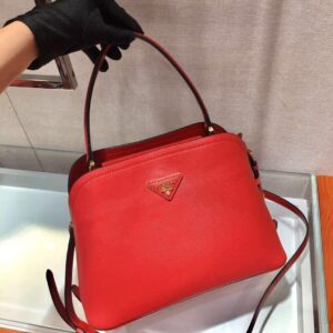 Replica Prada 1BA282 Medium Saffiano Leather Prada Matinee Bag Red