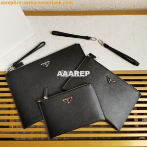 Replica Prada Saffiano Leather Document Holder 2NG003