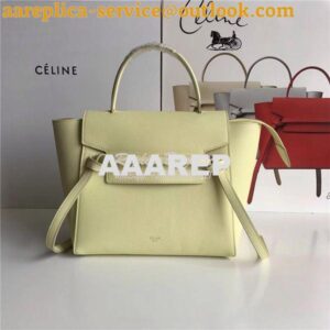 Replica Celine Belt Bag In Light Yellow Grained Calfskin 2 sizes