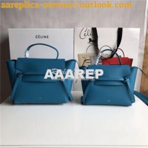 Replica Celine Belt Bag In Medium Blue Grained Calfskin 2 sizes availa 2