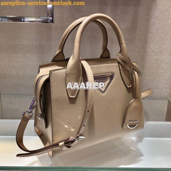 Replica Prada Saffiano Leather Handbag 1BA269 Beige 7