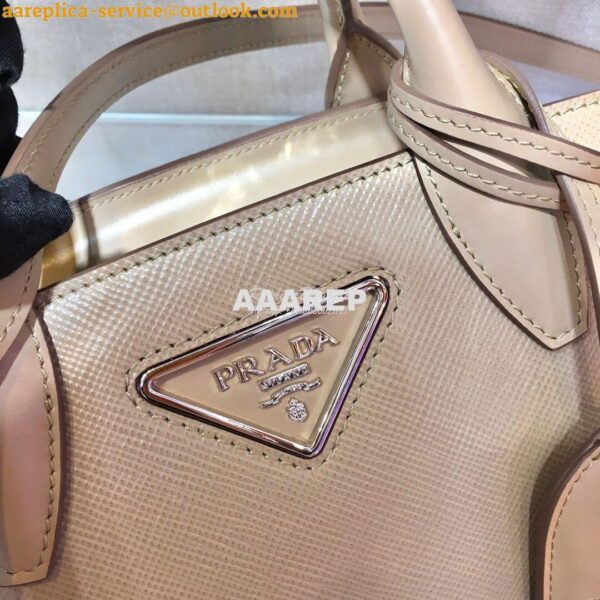 Replica Prada Saffiano Leather Handbag 1BA269 Beige 8