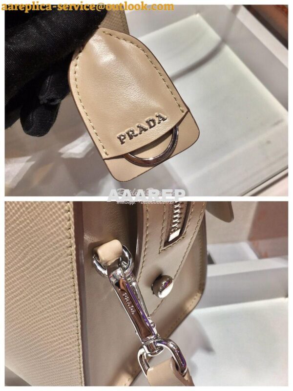 Replica Prada Saffiano Leather Handbag 1BA269 Beige 9