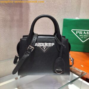 Replica Prada Saffiano Leather Handbag 1BA269 Black 2