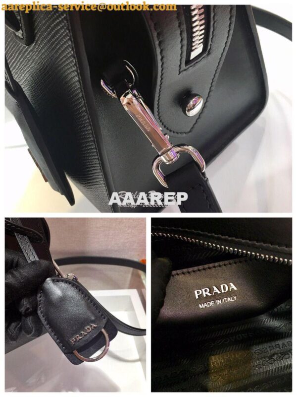 Replica Prada Saffiano Leather Handbag 1BA269 Black 9