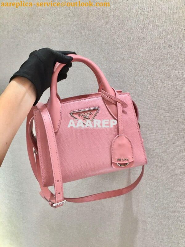 Replica Prada Saffiano Leather Handbag 1BA269 Pink 3