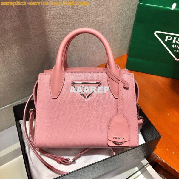 Replica Prada Saffiano Leather Handbag 1BA269 Pink 6