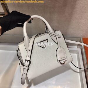 Replica Prada Saffiano Leather Handbag 1BA269 White 2