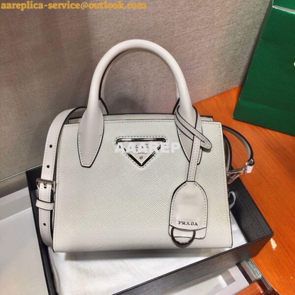 Replica Prada Saffiano Leather Handbag 1BA269 White 6